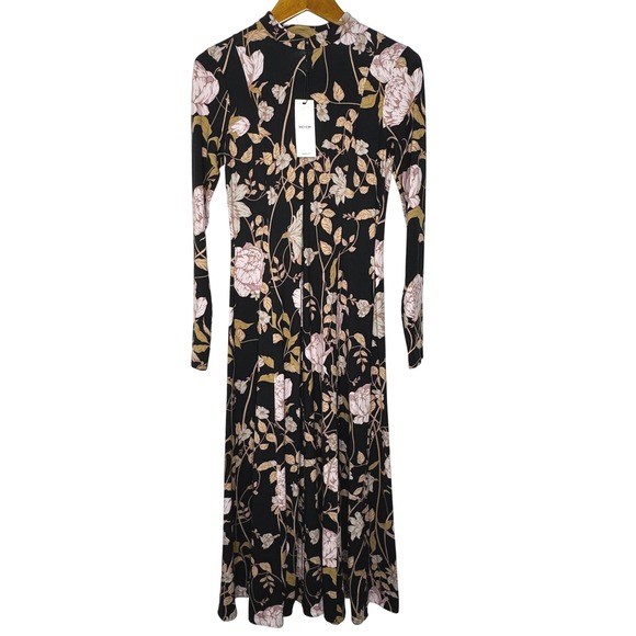 New Me+em Romantic Floral Print Fit & Flare Maxi Dress Size 4 - Picture 1 of 15